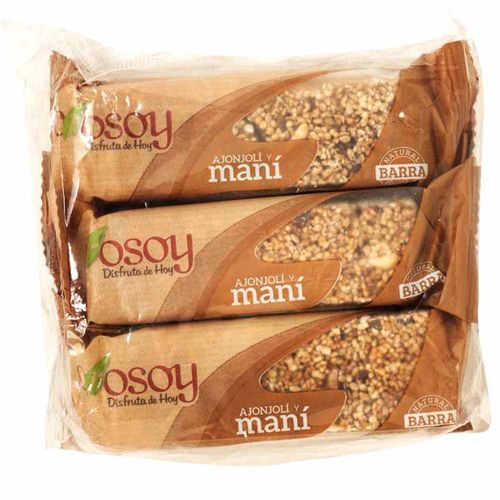 Turrón de Ajonjolí y Maní CROSOY en Barra Paquete 6un
