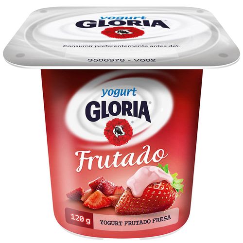 Yogurt GLORIA Frutado Fresa Vaso 120g