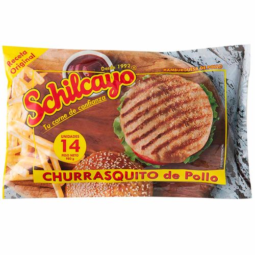 Hamburguesa de Pollo SCHILCAYO Churrasquito Paquete 14un