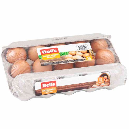 Huevos de Gallina BELL'S Pardos Bandeja 15un