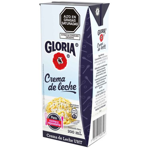 Crema de Leche UHT GLORIA Caja 200ml