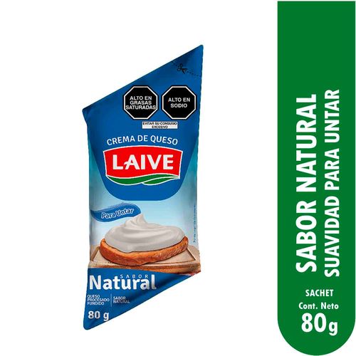 Queso Crema Natural LAIVE Paquete 80g