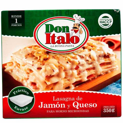 Lasagna DON ITALO de Jamón y Queso Caja 350g