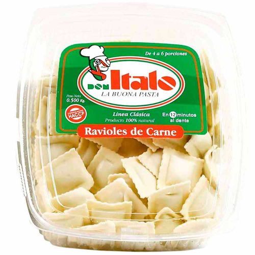 Ravioles DON ITALO De carne Bandeja 500Gr