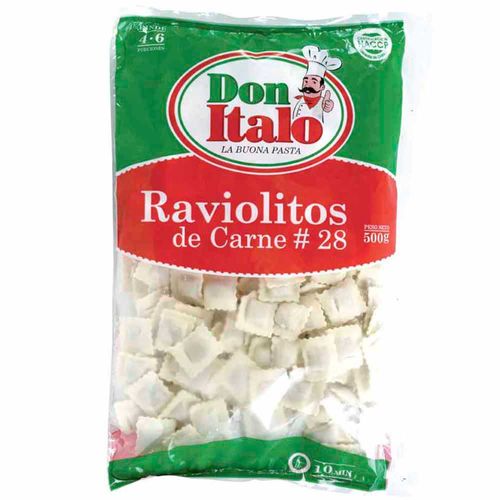 Ravioles DON ITALO de Carne #28 Bandeja 500g