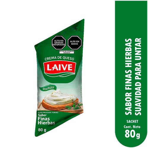 Queso Crema LAIVE Finas Hierbas Sachet 80g