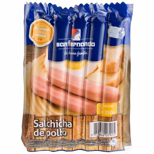 Salchicha de Pollo SAN FERNANDO Paquete 250g