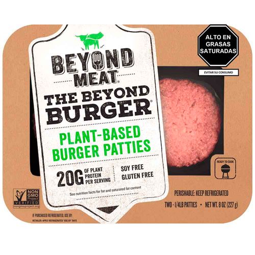 Hamburguesa de Carne Vegetariana BEYOND MEAT 100% Proteína de Plantas Bandeja 226g