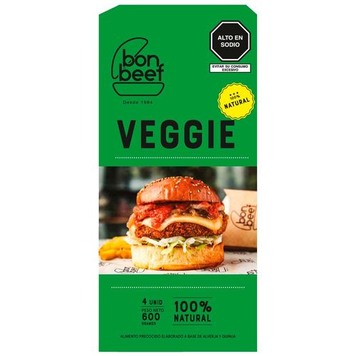 Hamburguesa Veggie BON BEEF Caja 600g