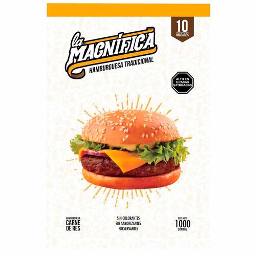 Hamburguesa BON BEEF 100g Bolsa 10un