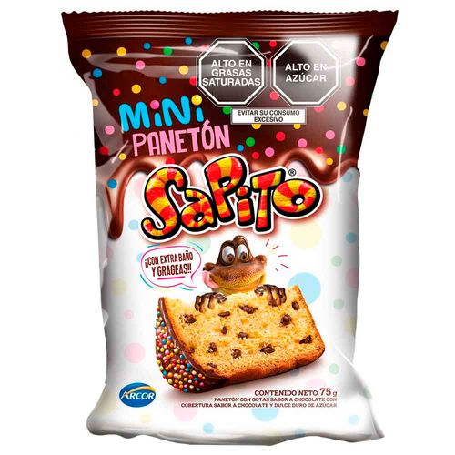 Mini Panetón ARCOR Sapito Bolsa 75g