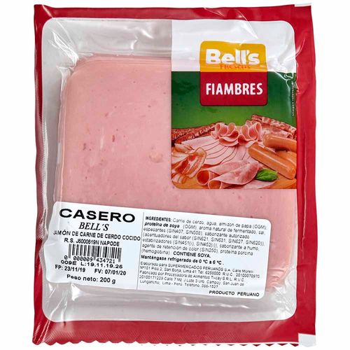 Jamón Casero BELL'S Paquete 200g