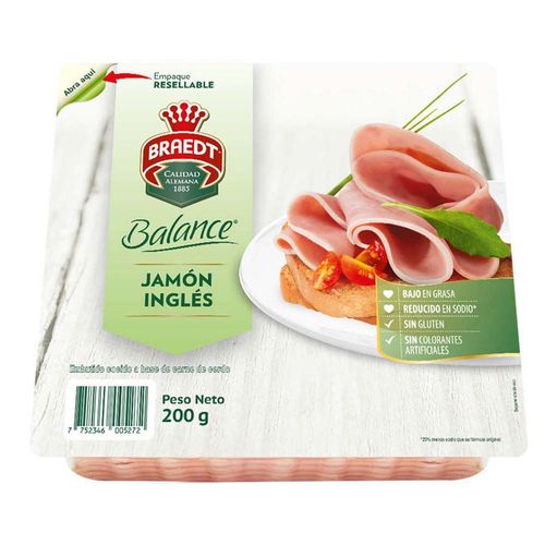 Jamón Inglés BRAEDT Balance Paquete 200g