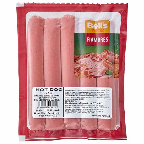 Hot Dog BELL'S Paquete 900g