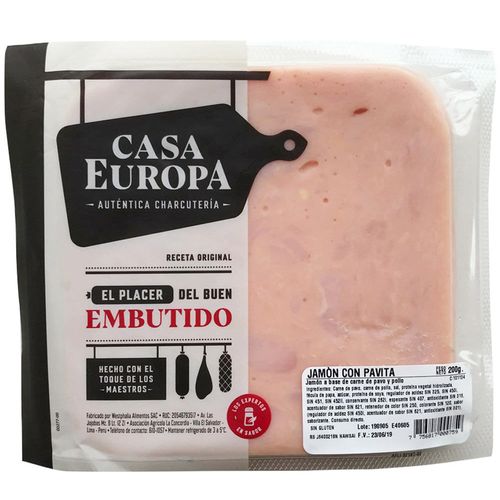 Jamón de Pavita CASA EUROPA Paquete 200g