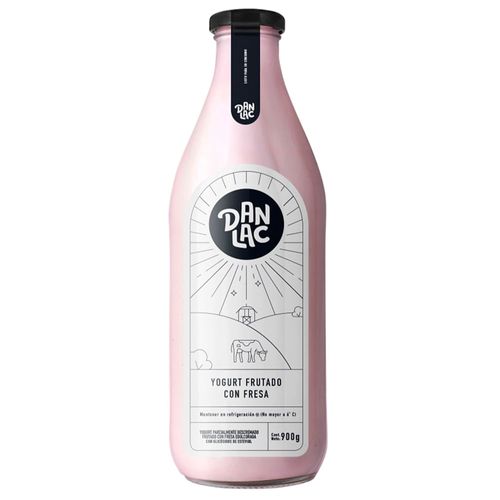 Yogurt DANLAC Frutado de Fresa Botella 900g