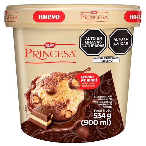 Helado con Bolitas de Chocolate PRINCESA Pote 900ml