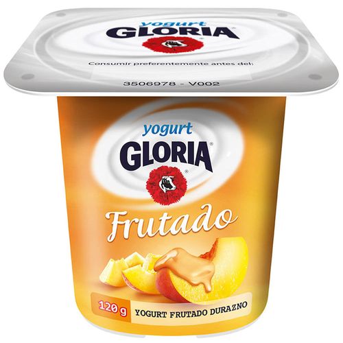 Yogurt GLORIA Frutado Durazno Vaso 120g