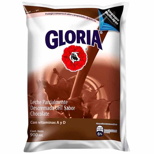 Leche Chocolatada UHT GLORIA Bolsa 900ml