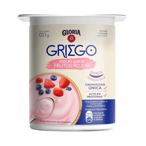 Yogurt Griego GLORIA con Frutos Rojos Vaso 120g