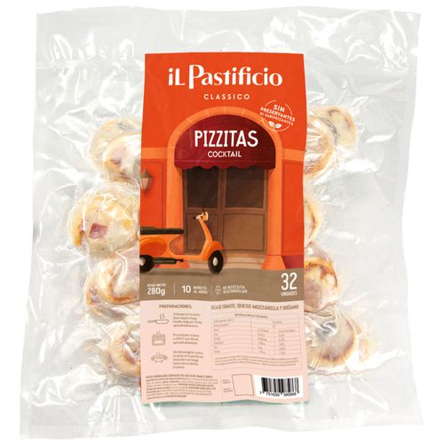 Pizzitas Cocktail Light IL PASTIFICIO Plevisani Bolsa 32un