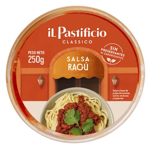Salsa IL PASTIFICIO Artesanal de carne Pote 250Gr