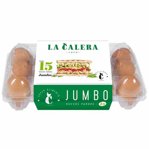 Huevos de Gallina LA CALERA Pardos Jumbo Bandeja 15un