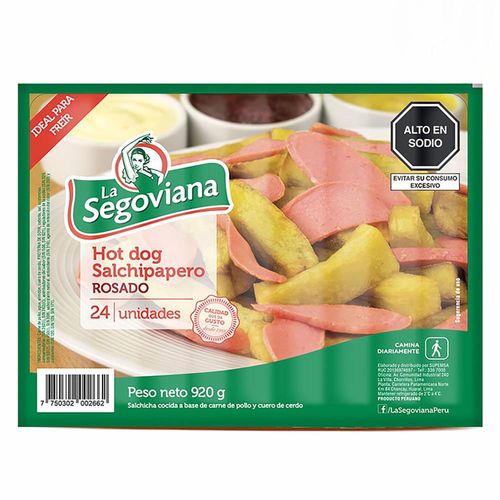 Hot Dog LA SEGOVIANA Salchipapero Paquete 920g