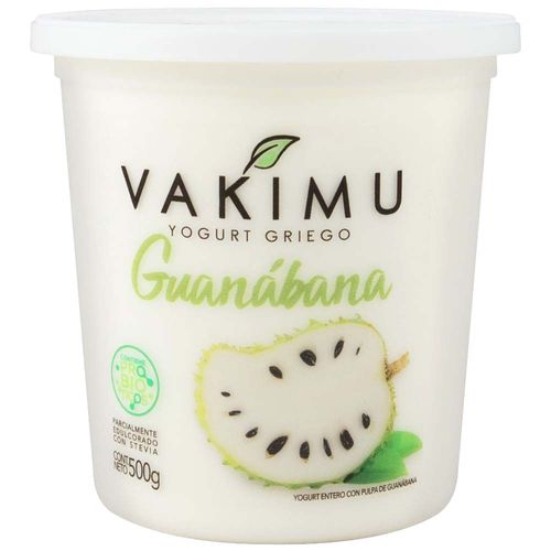 Yogurt Griego VAKIMU Sabor a Guanábana Pote 500g