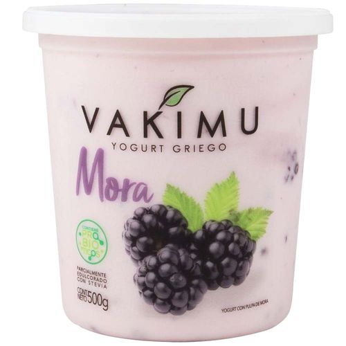 Yogurt Griego VAKIMU Sabor a Mora Pote 500g