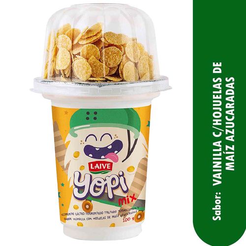 Alimento Lácteo YOPI Mix Vainilla con Hojuelas Vaso 100g