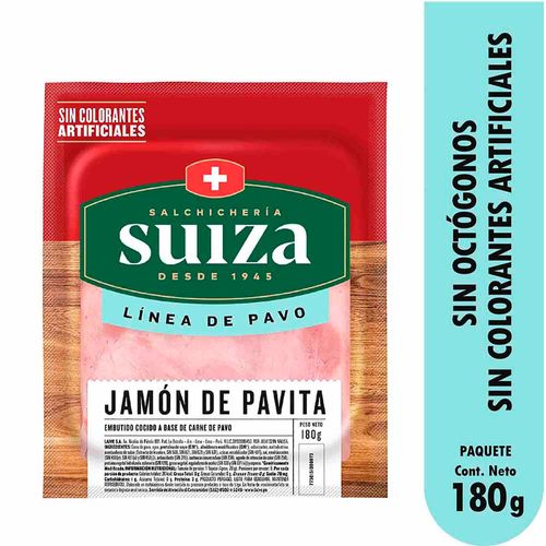 Jamón de Pavita SUIZA Paquete 180g