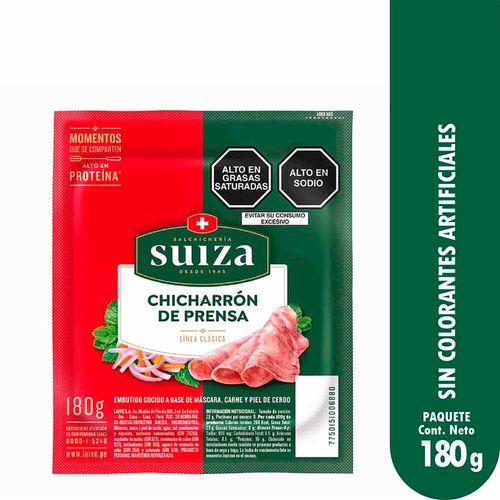Chicharrón de Prensa SUIZA Paquete 180g