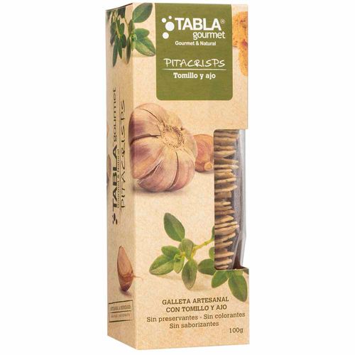 Pitacrips Ajo y Tomillo TABLA GOURMET Caja 100g