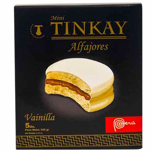 Mini Alfajores TINKAY sabor a Vainilla Caja 150g