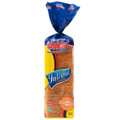 Pan de Molde Integral UNIÓN Bolsa 495g