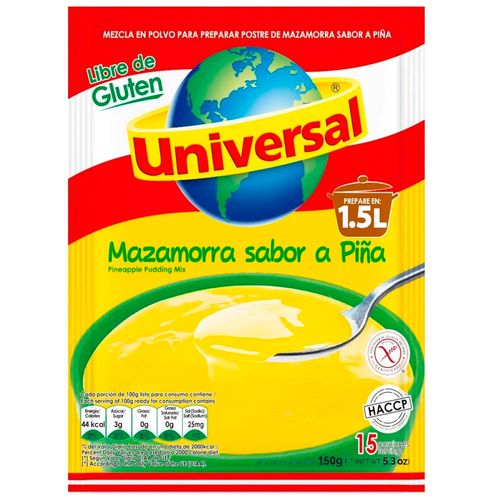 Mazamorra UNIVERSAL Sabor a Piña Bolsa 150g