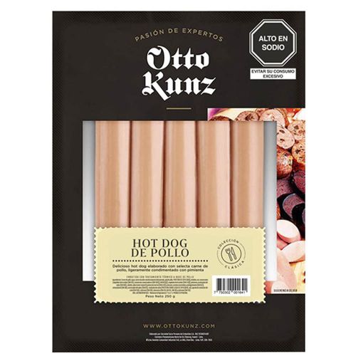 Hot Dog de Pollo OTTO KUNZ Paquete 250g