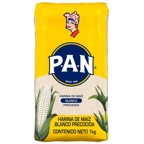 Harina de Maíz Blanco P.A.N. Precocida Bolsa 1Kg