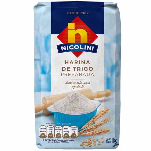 Harina de Trigo NICOLINI Preparada Bolsa 1Kg