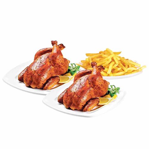 2 Pollos Rostizados + 2 Papas Fritas