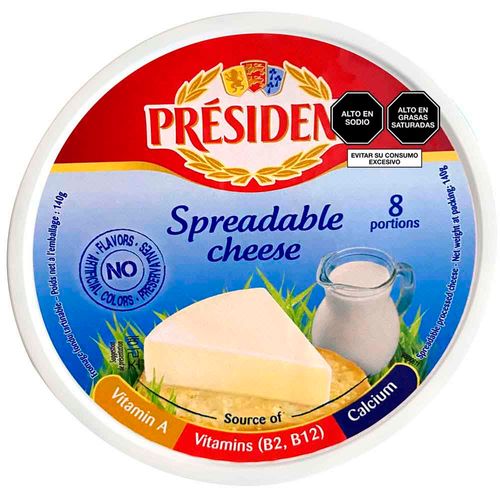 Queso Fundido Triángulo PRÉSIDENT Pote 140g