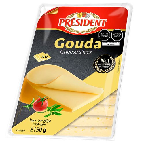 Queso Gouda PRESIDENT Paquete 150g