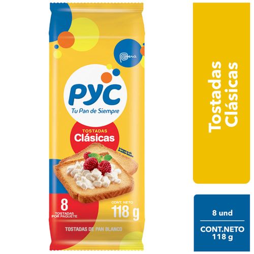 Tostadas PYC Clásicas Paquete 118g