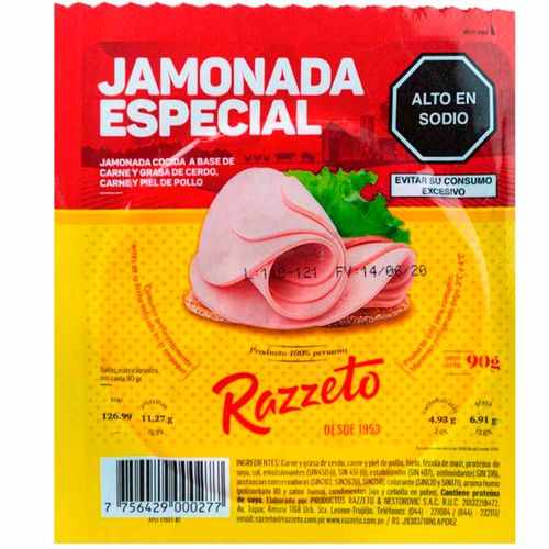 Jamonada de Pollo Especial RAZZETO Paquete 90g