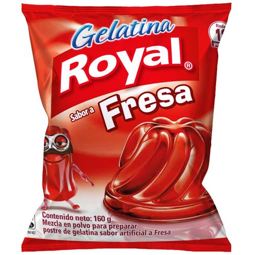 Gelatina ROYAL Sabor a Fresa Bolsa 160g