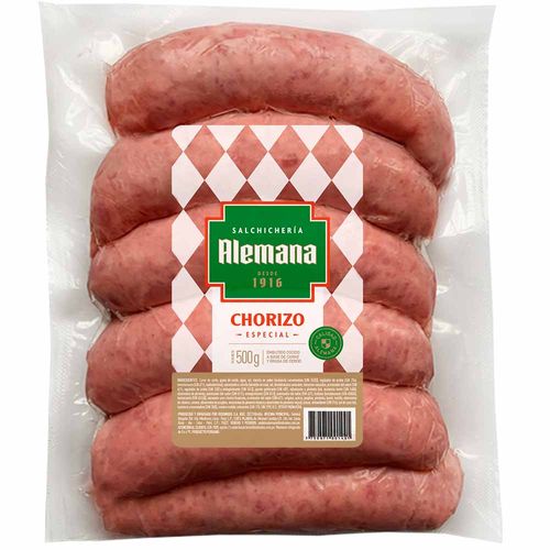 Chorizo Parrillero Precocido SALCHICHERÍA ALEMANA Paquete 500g