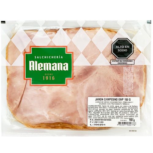 Jamón Campesino SALCHICHERÍA ALEMANA Paquete 150g