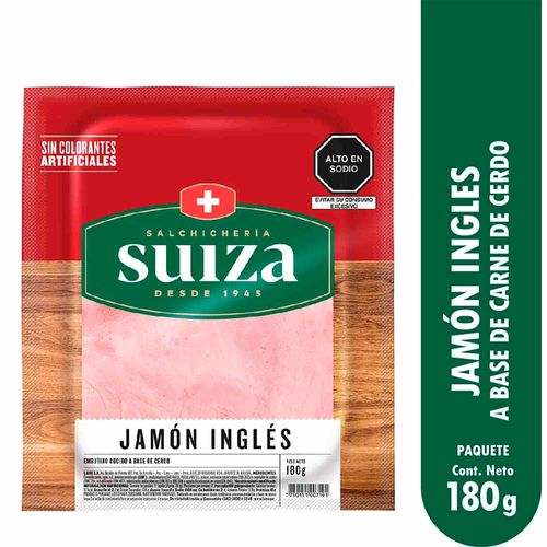 Jamón Inglés SALCHICHERÍA SUIZA Paquete 180g