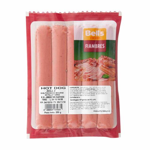 Hot Dog BELL'S Paquete 250g